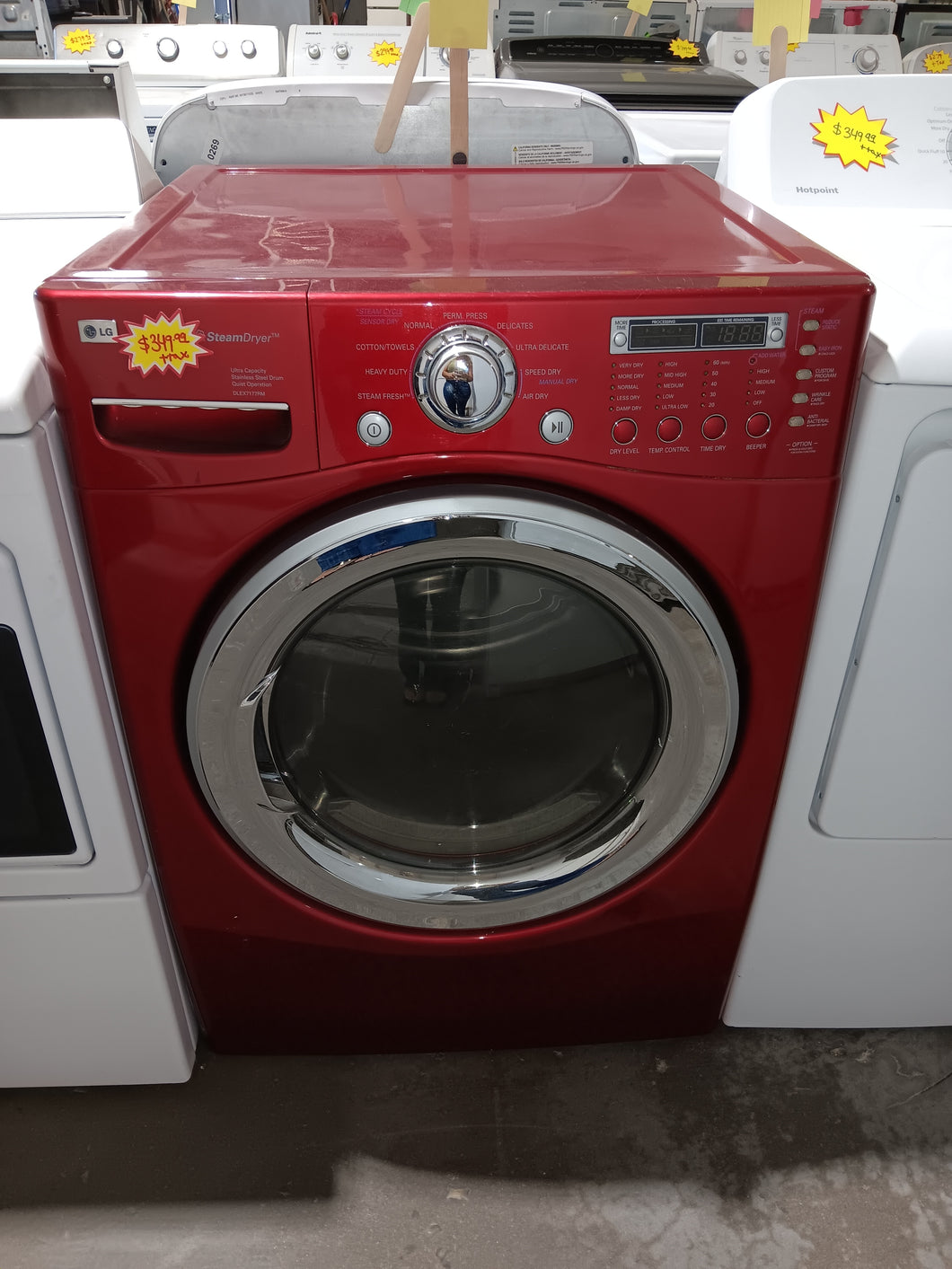 Red LG ELECTRIC DRYER 27