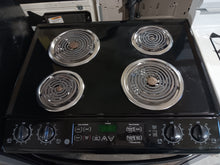 Cargar imagen en el visor de la galería, GE Black Slide-in Coil Stove Electric
