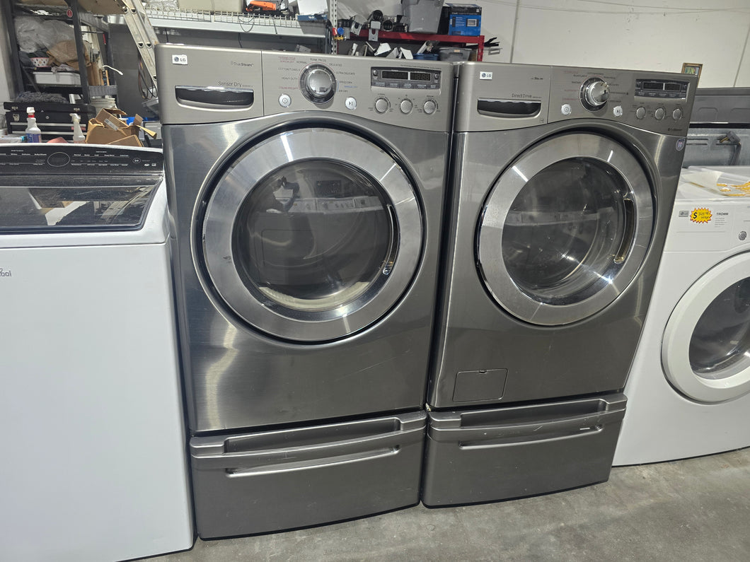 LG Front Load Set on Pedestals